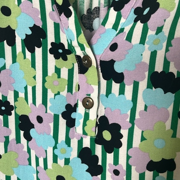ModCloth Retro 70s Floral Stripe Tank Blouse | Size XS - Picture 3 of 5